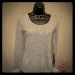 Fabletics Scoop Tee II Gray XXS